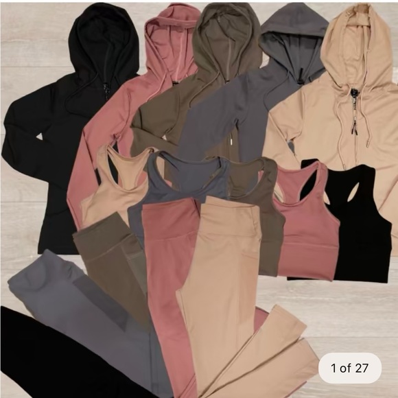 Woman’s 3 piece workout set *Red* - Picture 3 of 4